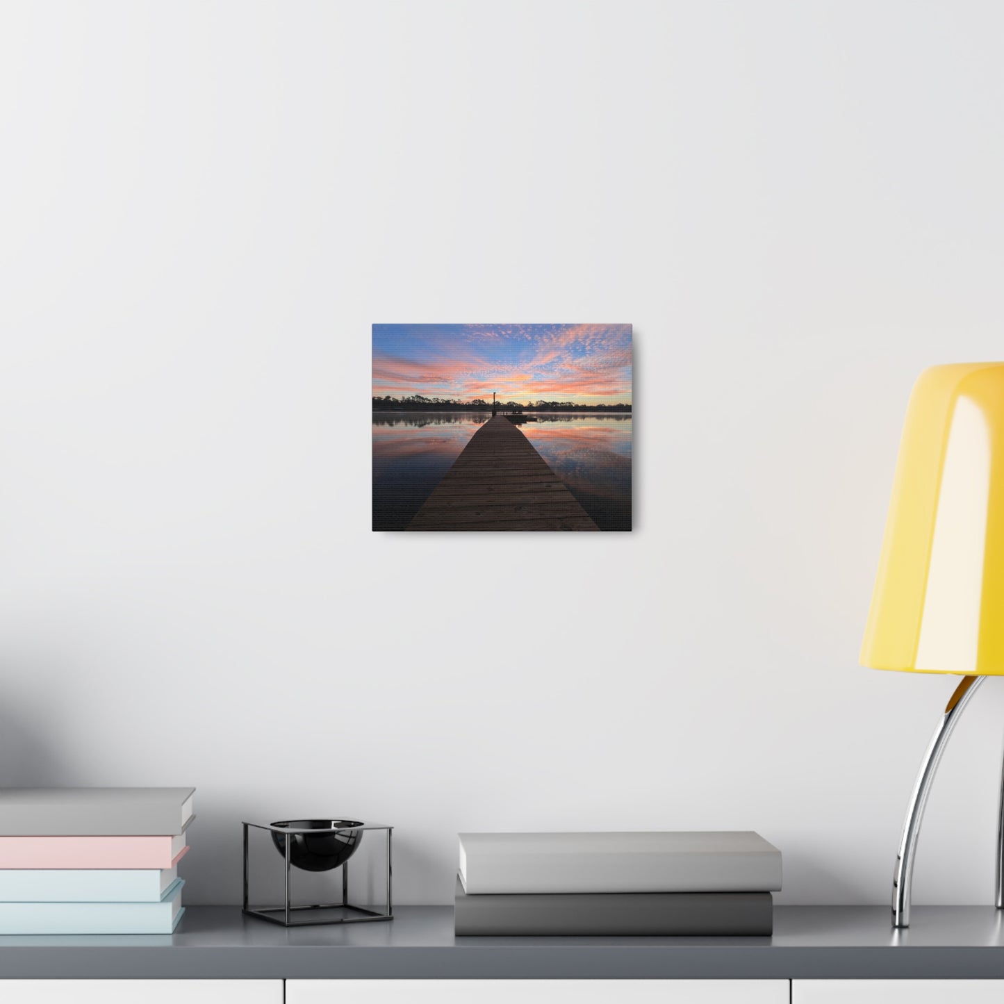 Water Dock Sunset View - Canvas